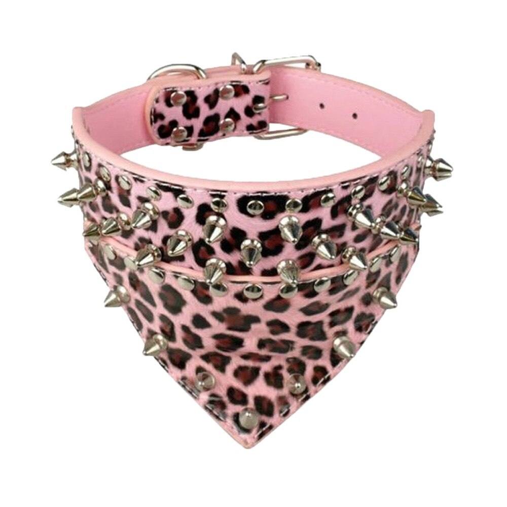 Adjustable Leather Rivet Spiked Studded Pet Puppy Dog Collar Neck Strap: D / S