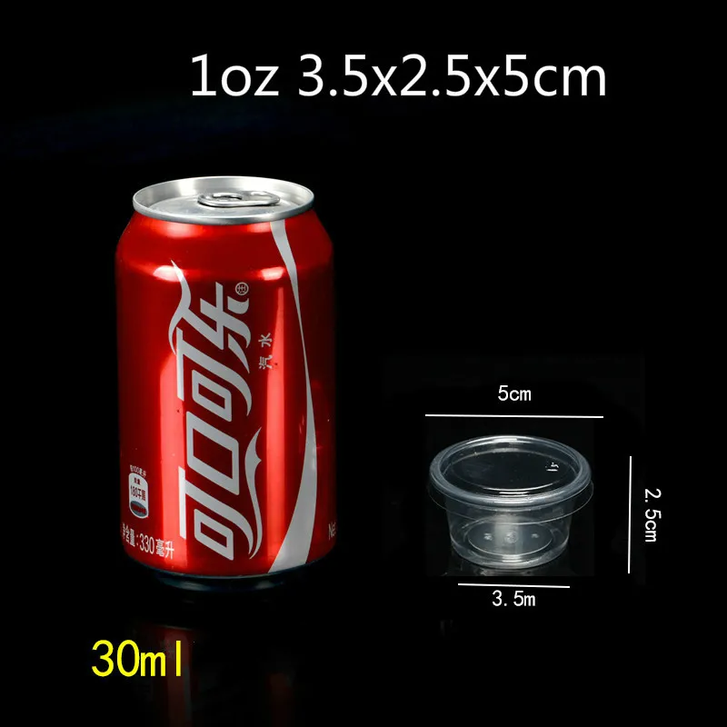 Vasos desechables de plástico para pudín, recipientes pequeños de plástico con tapa, para postre, boda, de cumpleaños, 1/2/3/4/5/6/8/10oz, 100 piezas: Color zafiro profundo