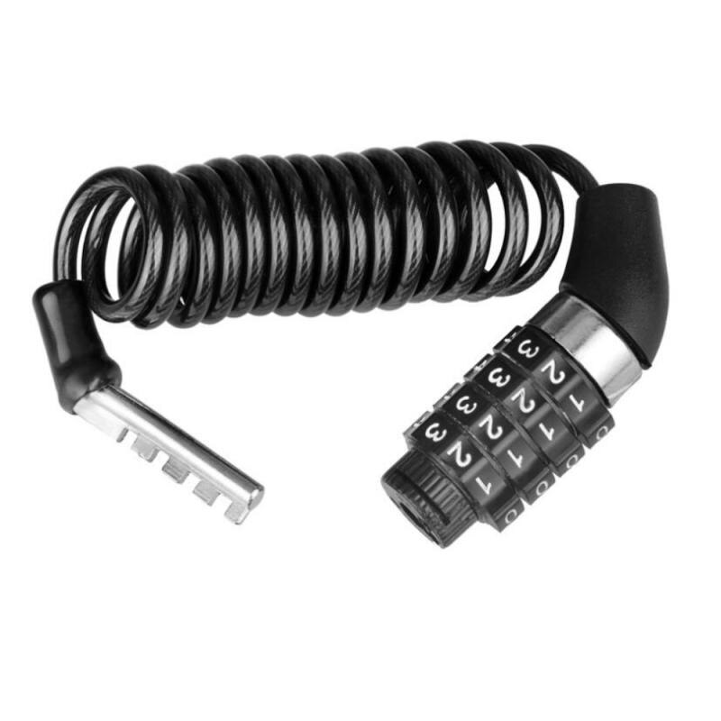 4-digit Password Lock Combination Number Code Bike Bicycle Cycle Lock Steel Cable Chain