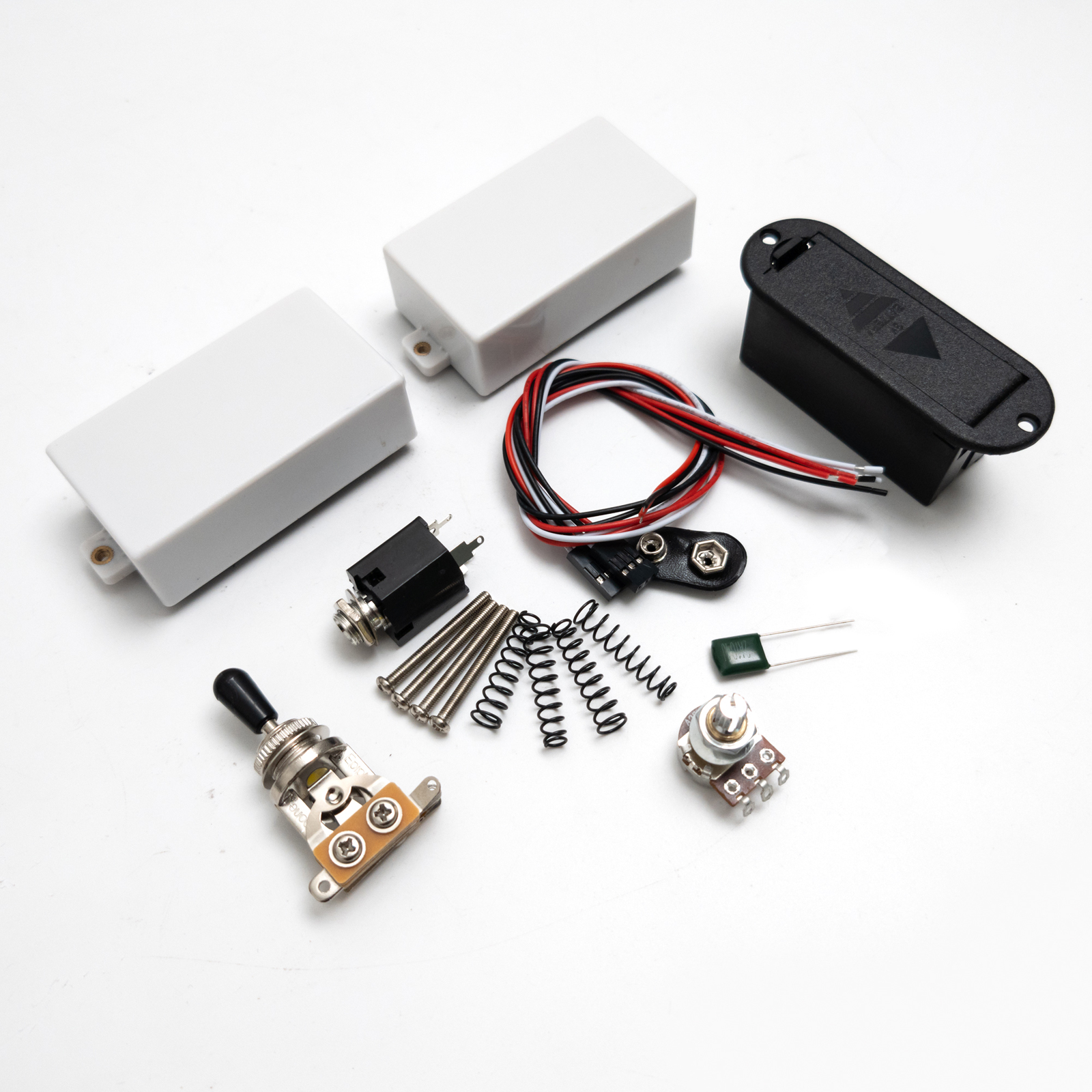 HH – micro actif blanc 81 85, ensemble de micros Humbucker pour guitare électrique, Pots à arbre court et câblage, Accessoires de guitare: WHITE