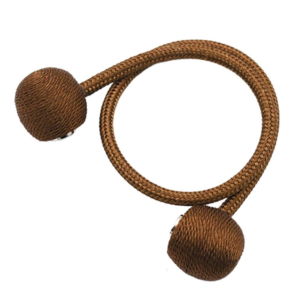 Magnetisk pärlkula gardin tiebacks tie backs hållbacks spänne clips tillbehör gardinstänger tillbehör gardin dekorativa: Choklad