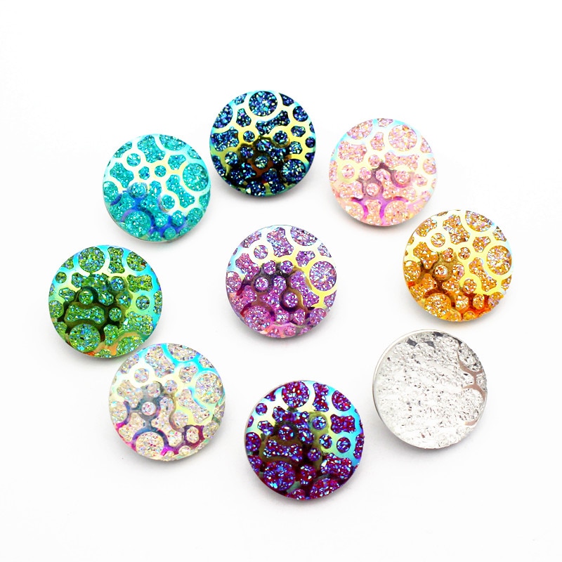 Ssell jak ciepłe bułeczki 10 sztuk/partia żywica kolorowe bańki moda napy Fit 18mm/20mm DIY kobiety bransoletka biżuteria