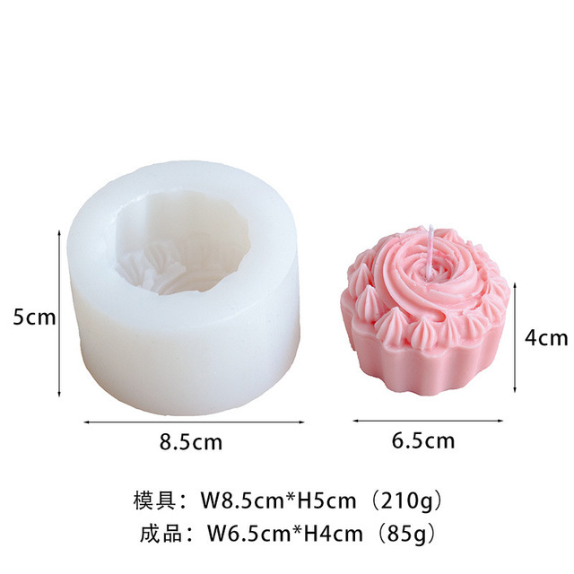 BOOWAN NICOLE Siliconen Mal voor Stapelbare Kaarsen Dia 0,8 (2,2 cm) DIY Aromatherapie Hars Mallen Handgemaakte Geschenken Craft Schoffel Decor (LZ556-2