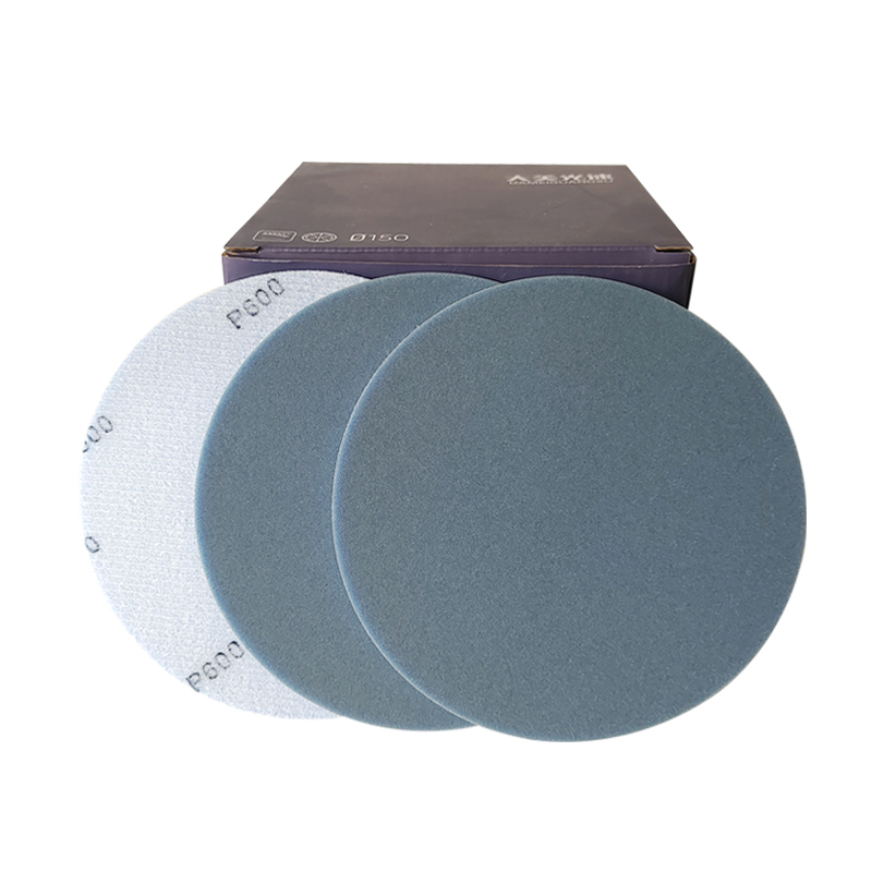 20 Pieces Per Box Blue 6-inch Sponge Sandpaper Round Flocking Sandpaper Sheet Car Polishing 400-3000 Grit