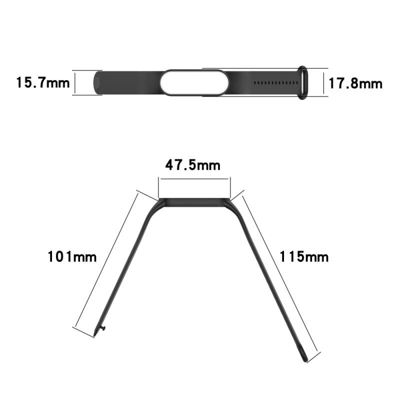 Cinturino di ricambio Per Mi Band 5 Cinturino In Silicone Lucido Del Chiodo Fibbia di Ricambio Cinturino Da Polso Spot 16 Colori Per Xiaomi Braccialetto 5