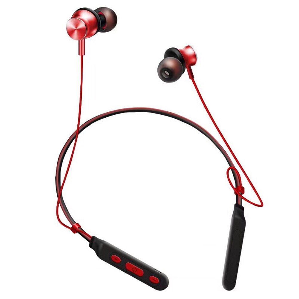 M8 Magnetic Wireless Bluetooth 4.1 Neckband Sports Earphone Stereo Headphone With Mic: Red