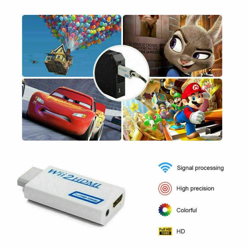 Adaptateur de convertisseur portatif Wii vers HDMI Wii2HDMI convertisseur Full HD adaptateur de sortie Audio TV 3.5mm Audio pour moniteur HDTV