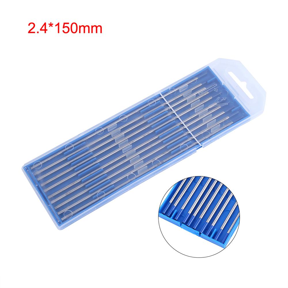 10 pièces/boîte 1.0/1.6/2.4mm électrodes de soudage tiges lanthane tungstène électrodes basse température Tig baguettes à souder ensemble: 03