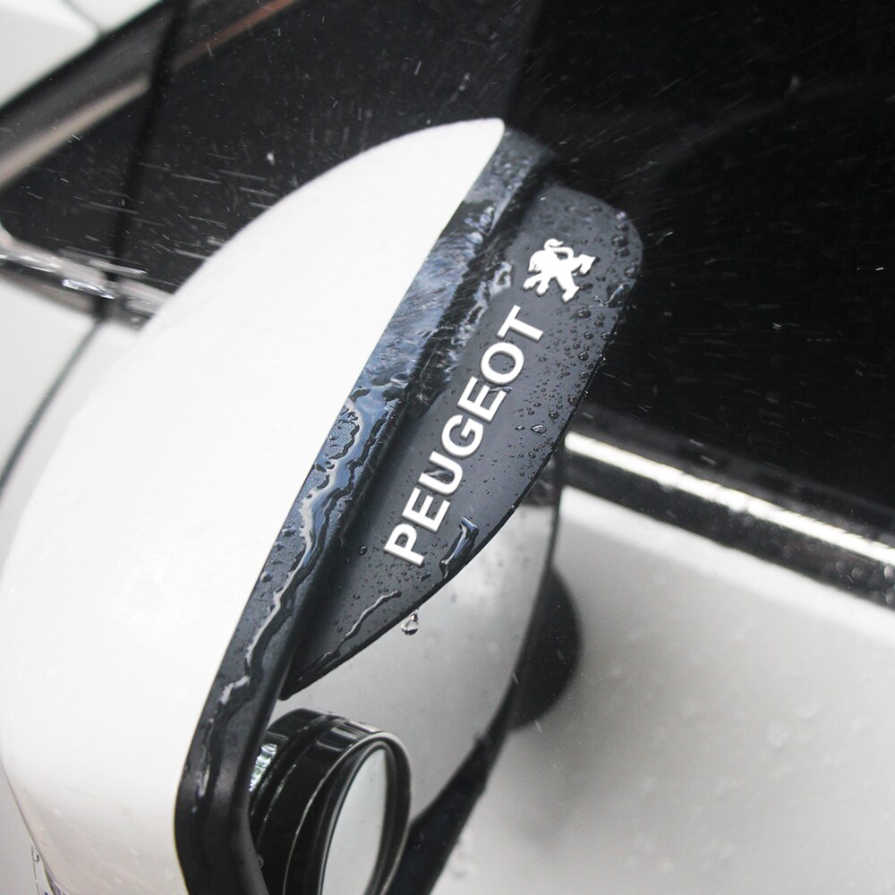 2 sztuk miękkie gumowe elastyczny naklejka na samochodowe lusterko wsteczne, odporny na deszcz, brwi dla Peugeot 107 108 206 207 308 307 407 508 2008 3008 RCZ