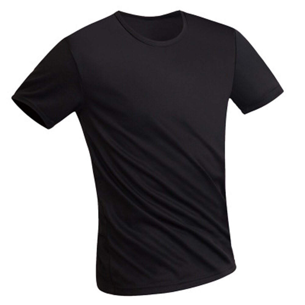 Vandtæt mænds t-shirt pletetæt, åndbar antifouling, hurtig tør top, kortærmet sports-t-shirt: Sort / L