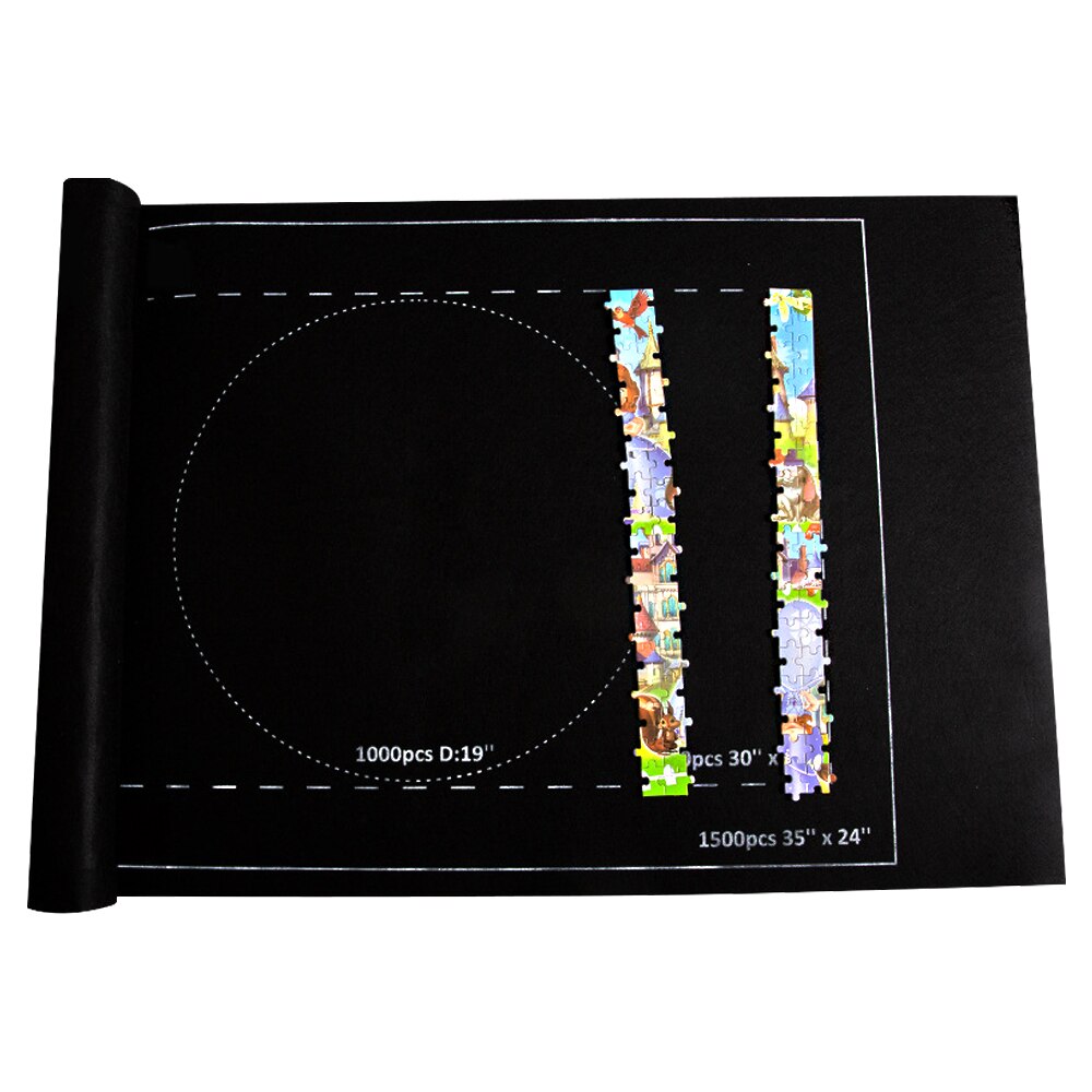 Puzzle Roll Mat Blanket Felt Mat up to 1500/2000/3000 Pieces Accessories Puzzle Portable Travel Storage Bag: Type A