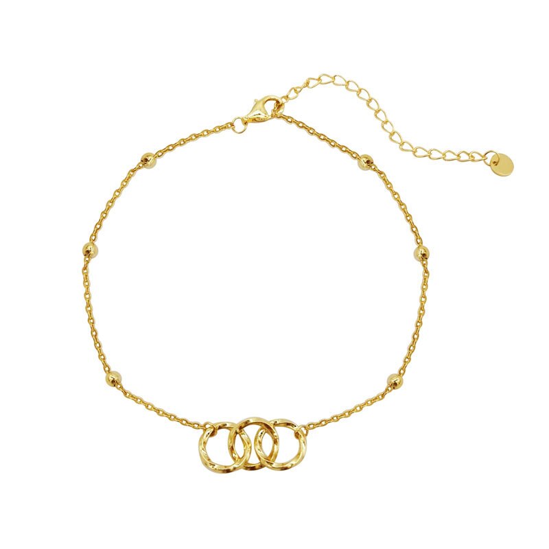 925 exquisite kleine runde fußkettchen aus sterlingsilber für damen, schlichter sommerlicher boho-schmuck