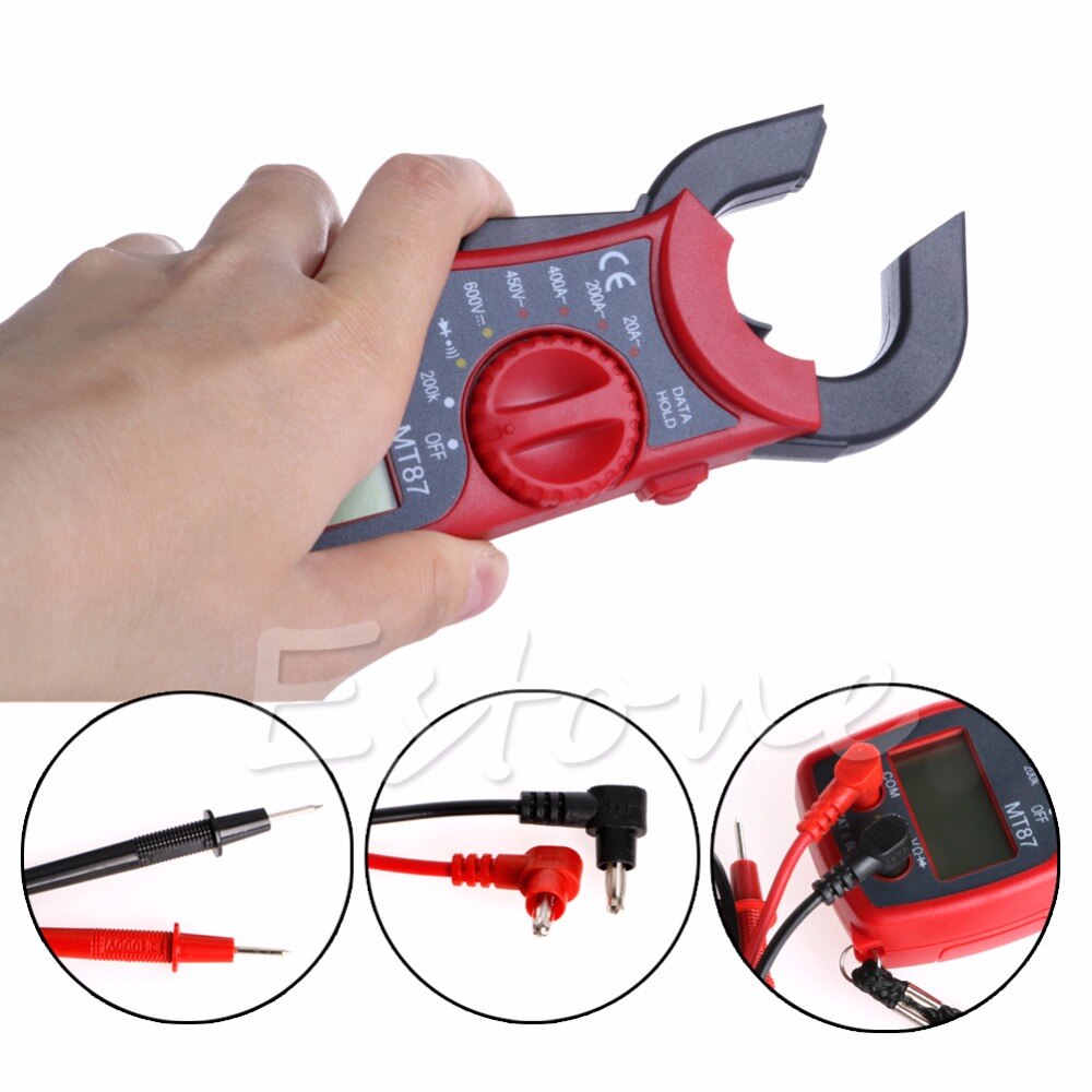 LCD Digital Voltmeter Ammeter Ohmmeter Multimeter Volt AC DC Tester Clamp Meter