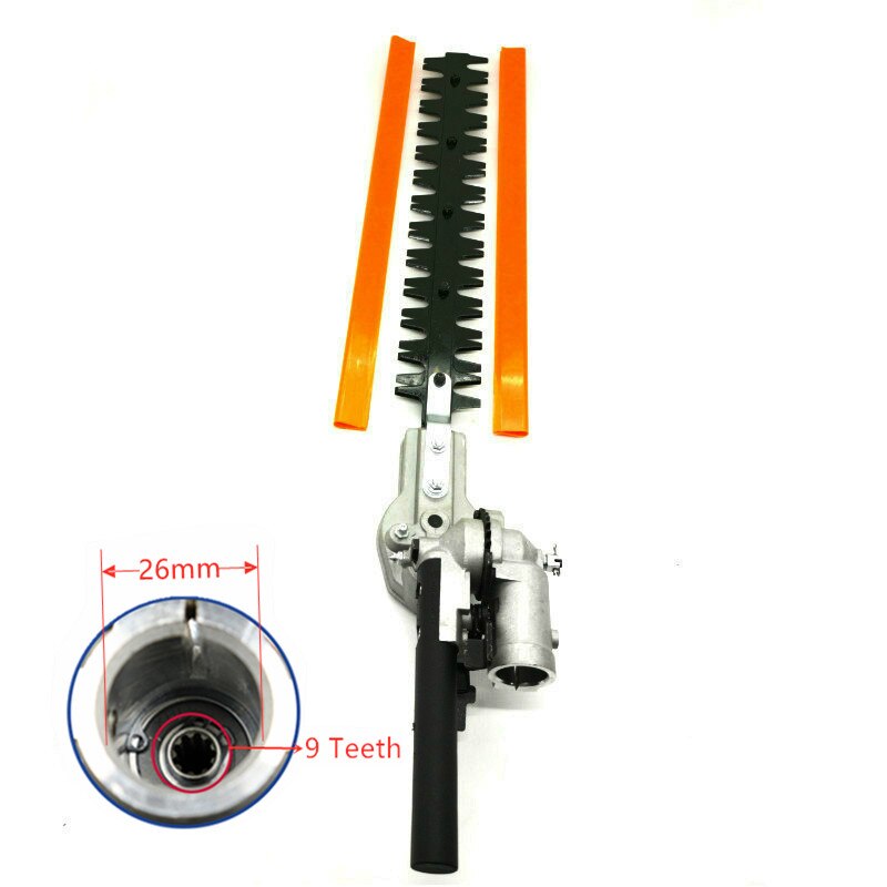 Heckenschere Kopf 26 mm/28 mm 7/9 Spline 5,3 mm quadratisch hochpolig Pinsel Grasschneider Harvester Mäher für Gartengeräte Ersatzteile: green