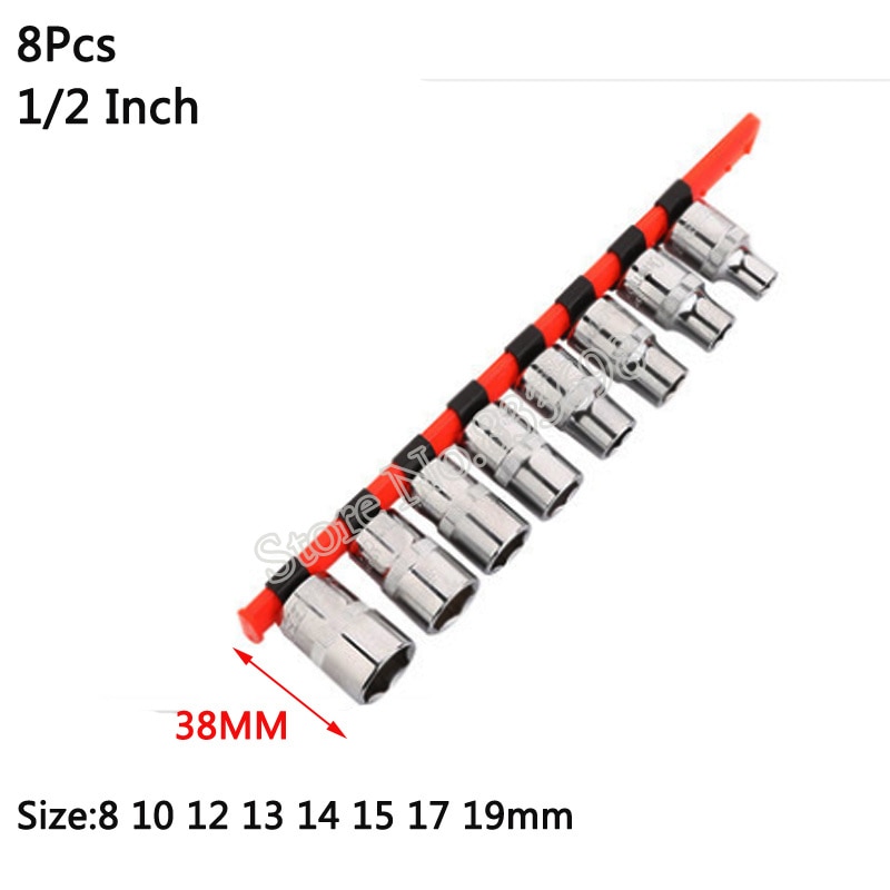 Socket Bit Joint Holder 1/4" 3/8" 1/2" Drive Adaptor Hex Shank Quick Release Adapter Converters Tool with Socket Rack Holder