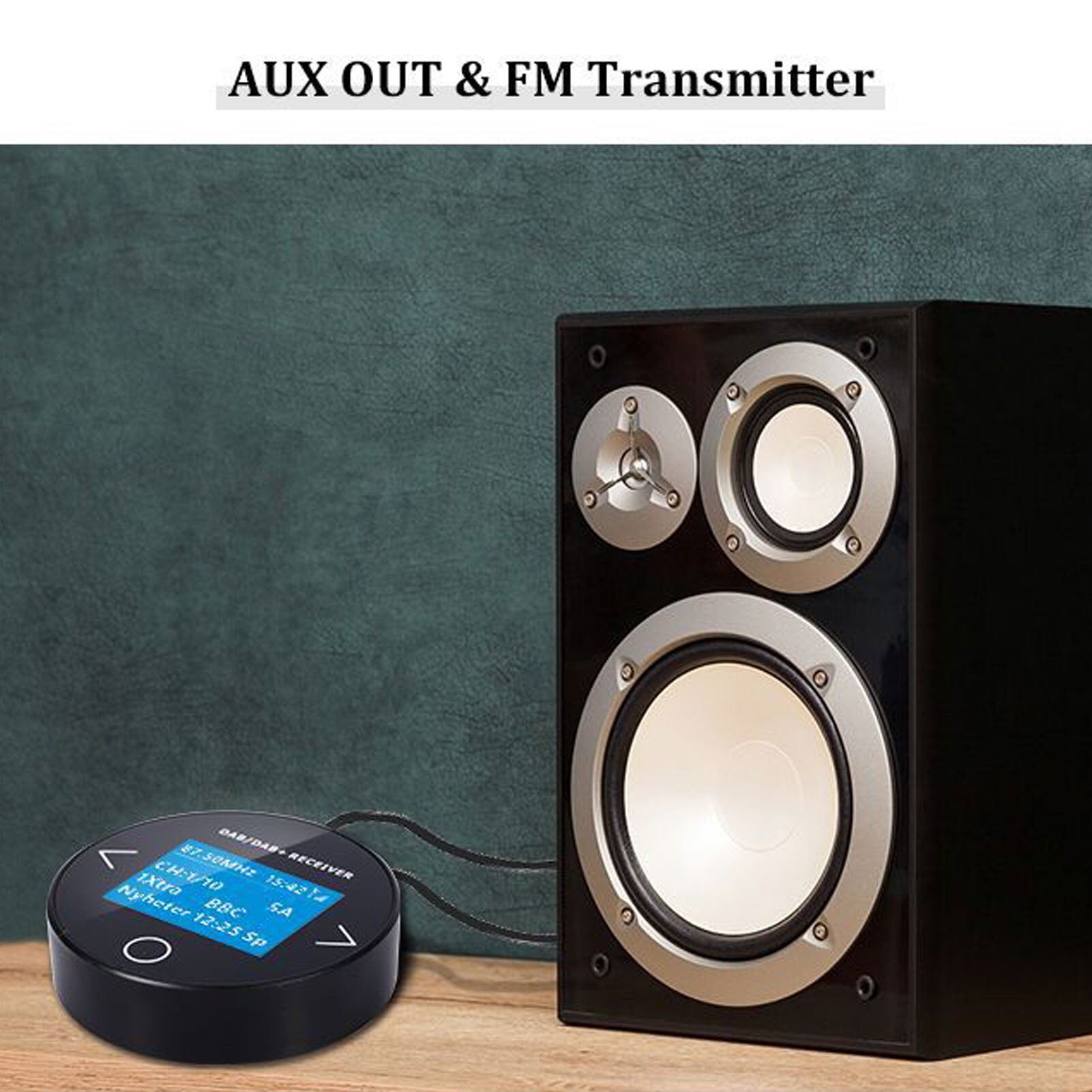 Car Portable Digital DAB DAB + Radio Adapter FM Transmitter Music Receiver With Auxiliary Output Remote Control