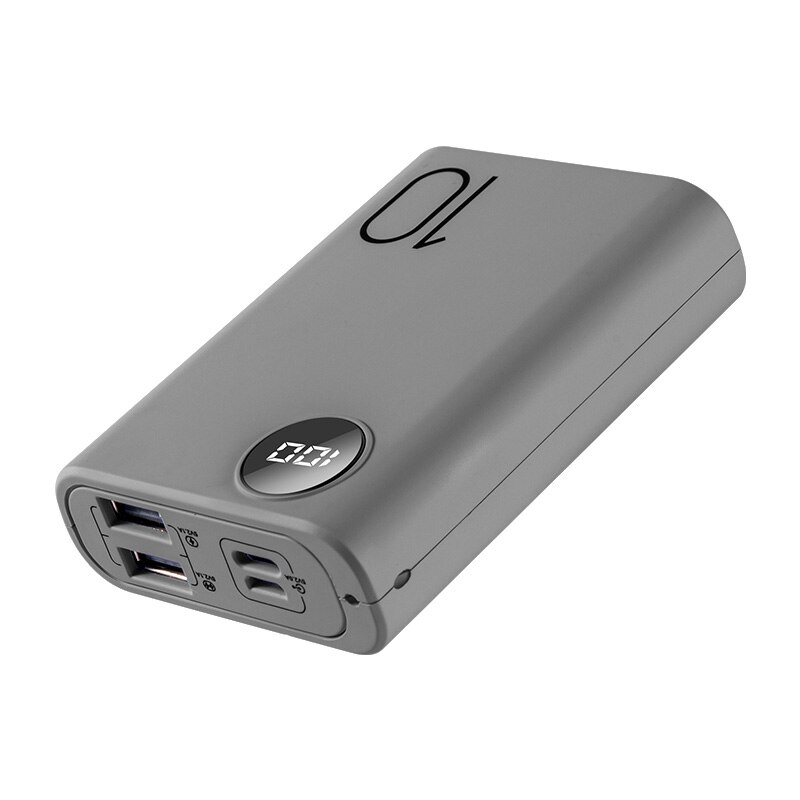 BASIKE-Mini banco de energía portátil PF23P, 10000mah, batería externa colorida, batería de repuesto para xiaomi, iphone y huawei: Gray