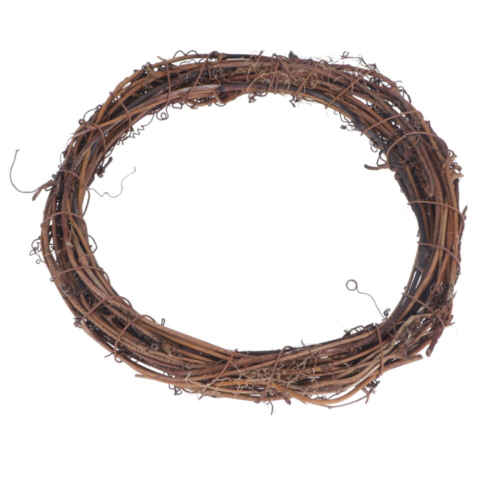 10 pièces 8CM inachevé naturel séché anneau de rotin américain Style campagnard décorations pour intérieur maison fête bricolage décoration: As Shown 2