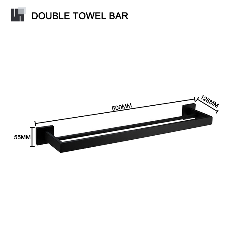 Zwarte Badkameraccessoires Rvs Set Wandrek Handdoekrek Handdoekhouder Kleding Haak Toiletborstel Hanger: Blauw