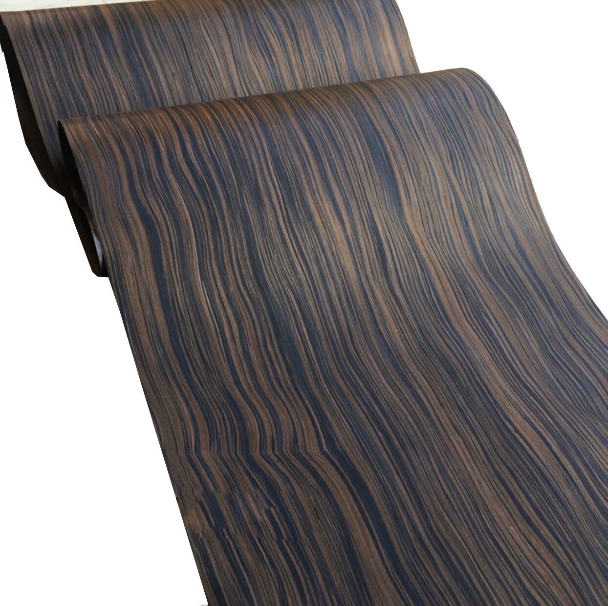 1 stück L: 2,5 Meter Breite: 55cm Dicke: 0,25mm Technologie Welle aufbringen Makassar Ebenholz Holz Furnier (zurück Vlies stoff)