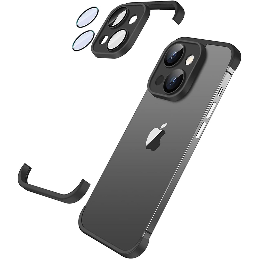 Bumper Case Camera Lens Protector For iPhone 17 Air 16 15 Pro Max 14 Plus 13 15Pro 14Pro 17Pro 16pro Frameless Cover Accessories