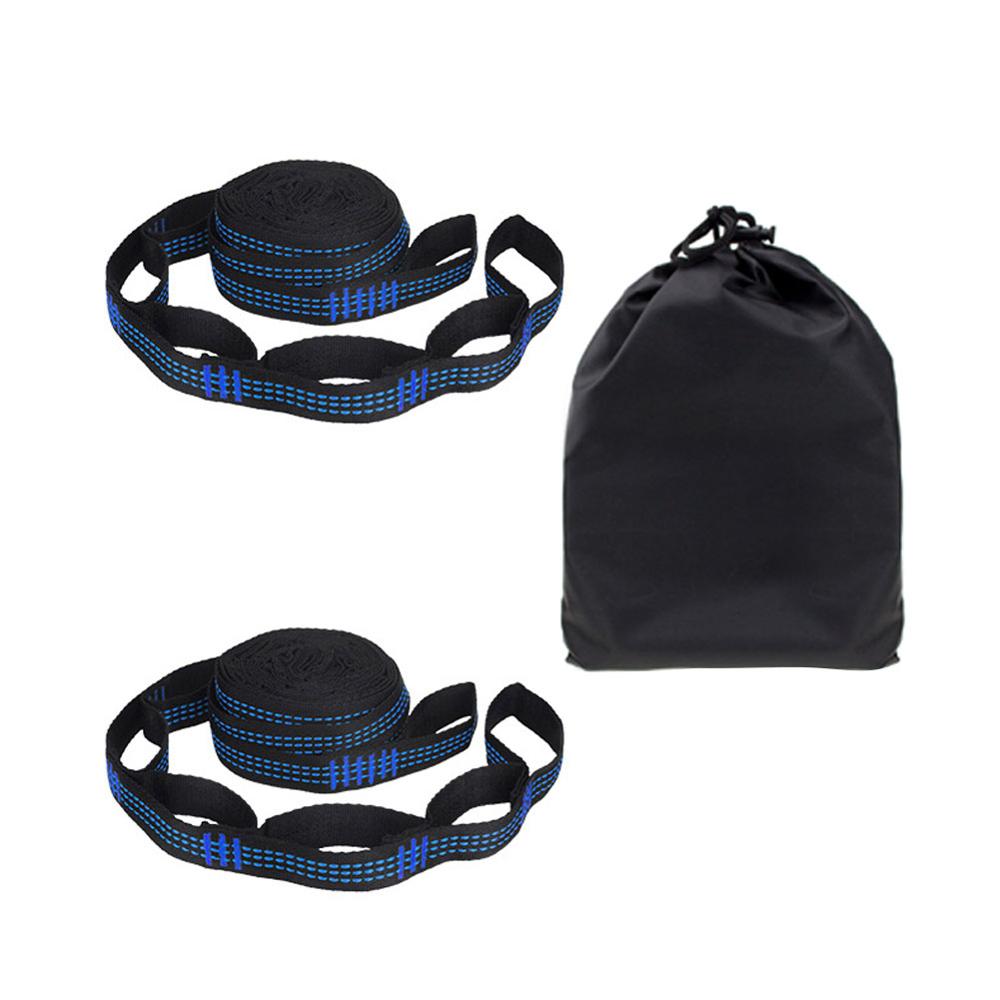 2Pc Outdoor Hangmat Boom Band Boom Tie Touw Hoge Dragende Verstelbare Opknoping Bandjes Klimmen Touw Antenne Yoga hangmat Bel: Blauw