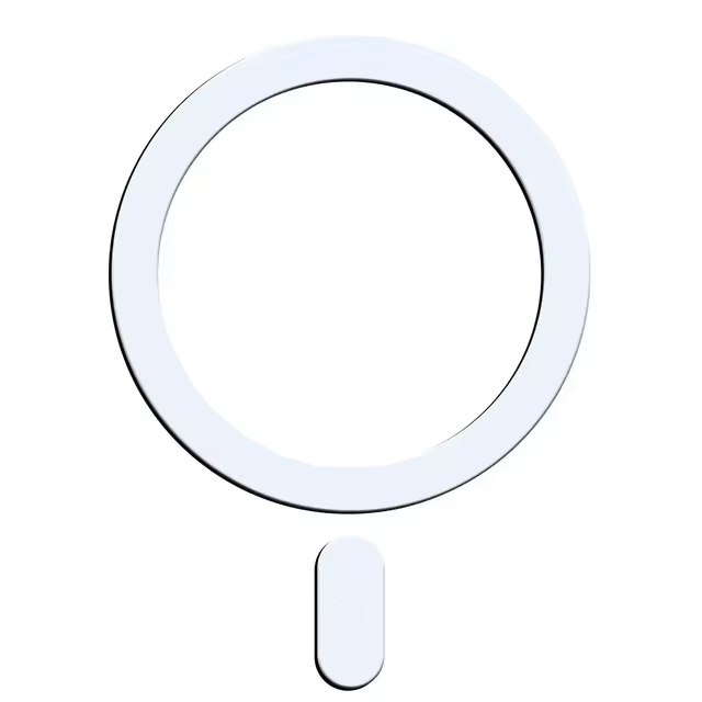 Magnetischer Ring - Universeller Metallaufkleber für Magsafe kabellos Ladegerät & Autohalterung: Weiß