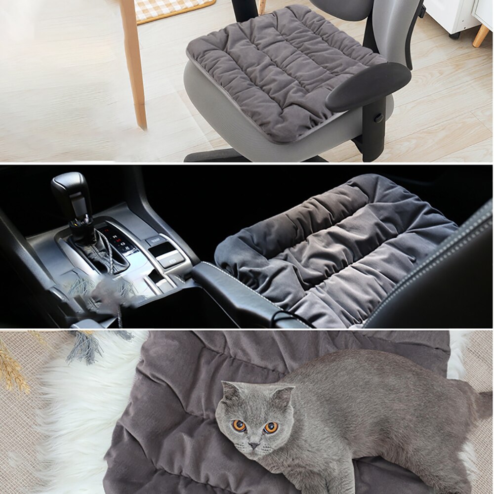 Justerbar temperatur elektrisk värmedyna kudde stol bil husdjur kropp vintervärmare 3 nivå filt bekväm katt hund 10w