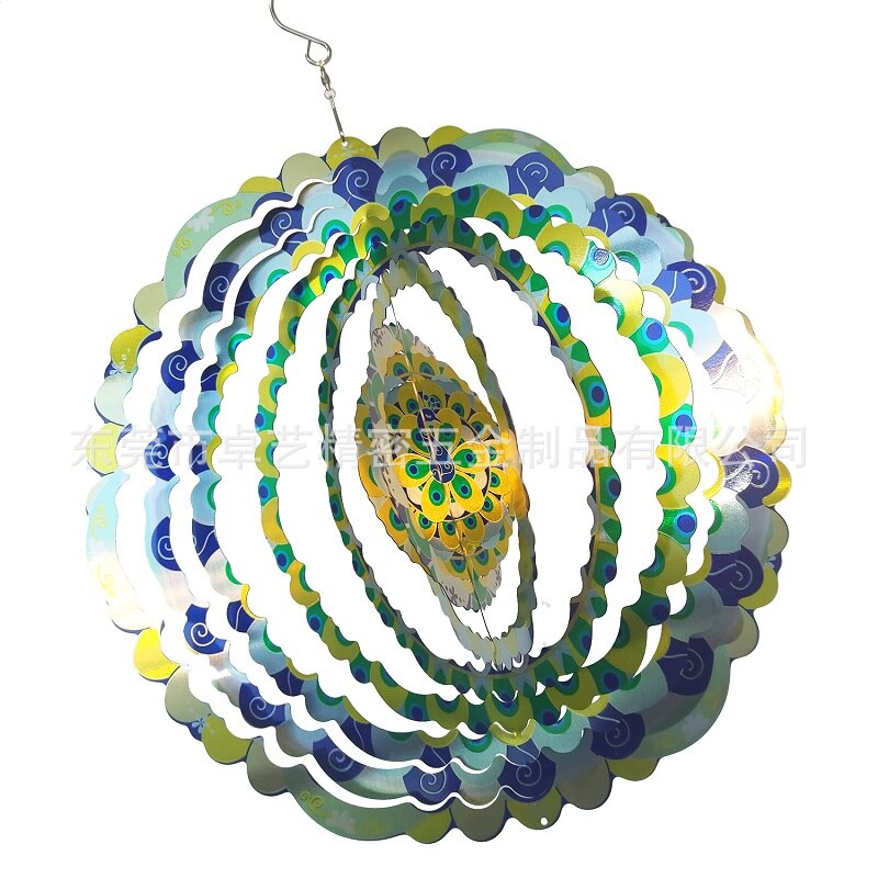3D Stainless Steel Metal Sculptures Wind Spinners Hanging Decorations For Outdoor Garden Yard Art: L