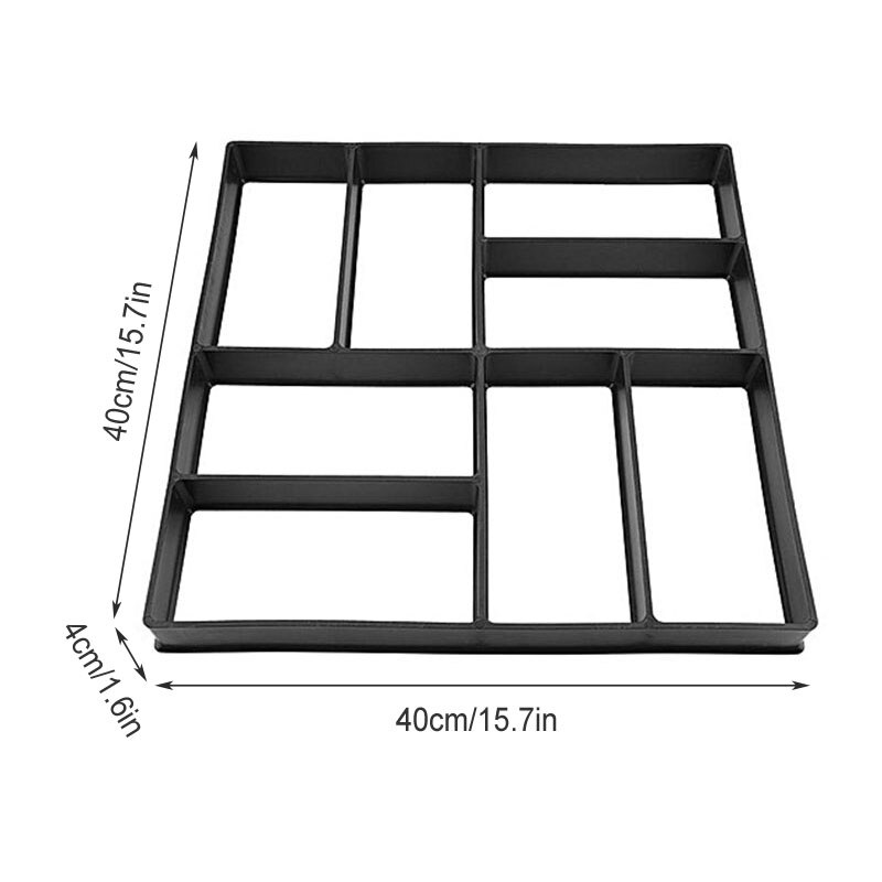 Pavage de chaussée noir irrégulier pour allée, bricolage, outillage décoratif réutilisable, accessoires de décoration pour la maison, le jardin et le chemin: 2