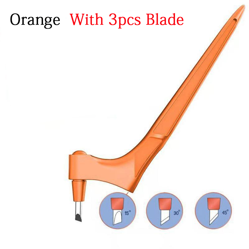360 Rotating Craft Cutting Tools Blade Paper-Cutter 3 Replace Blade Craft Cutting Knife DIY Art Wear-Resisting Art Cutting Tool: Orange