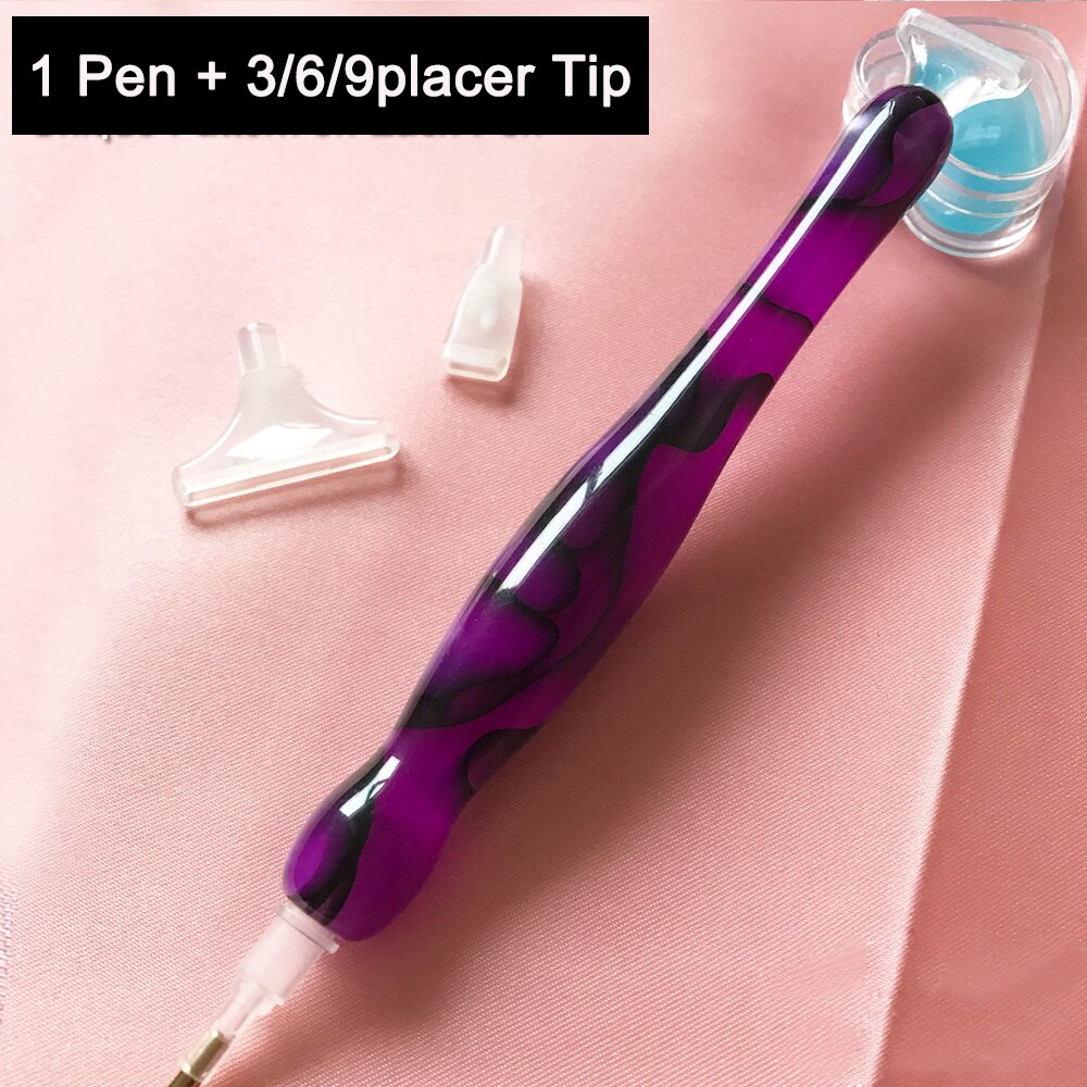 Diamond Painting Tools Handmade Point Drills Pen for 5D Painting with Diamonds Accessories: purple