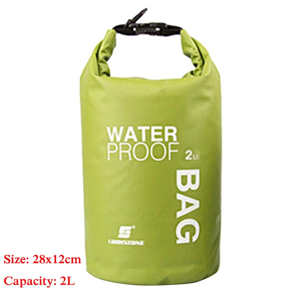 Sports Waterproof Dry Bag Backpack Floating Boating Rafting Kayaking Camping Hiking River Swimming Travel Kits 2L/8L/40L/70L: 2L Green