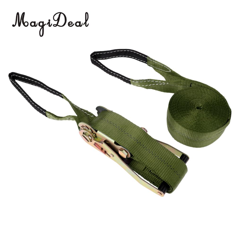 36FT Slackline Kit with Hook & Ratchet Tensioner Balance Training for Children Kids Adult Walking Camping Fitness Equipment: Army Green