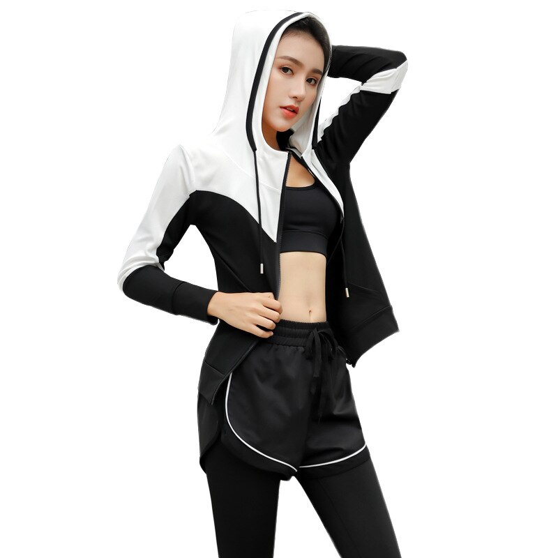 lady suit women's autumn and winter running fitness clothes fast drying slimming suit size