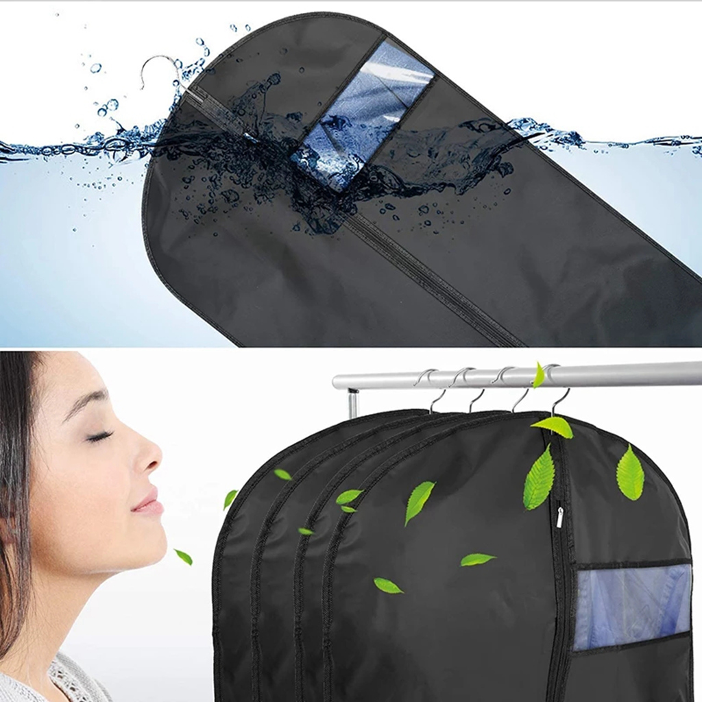 Vêtements suspendus housse anti-poussière robe de mariée couverture costume manteau sac de rangement sacs à vêtements organisateur garde-robe suspendus organisateurs de vêtements