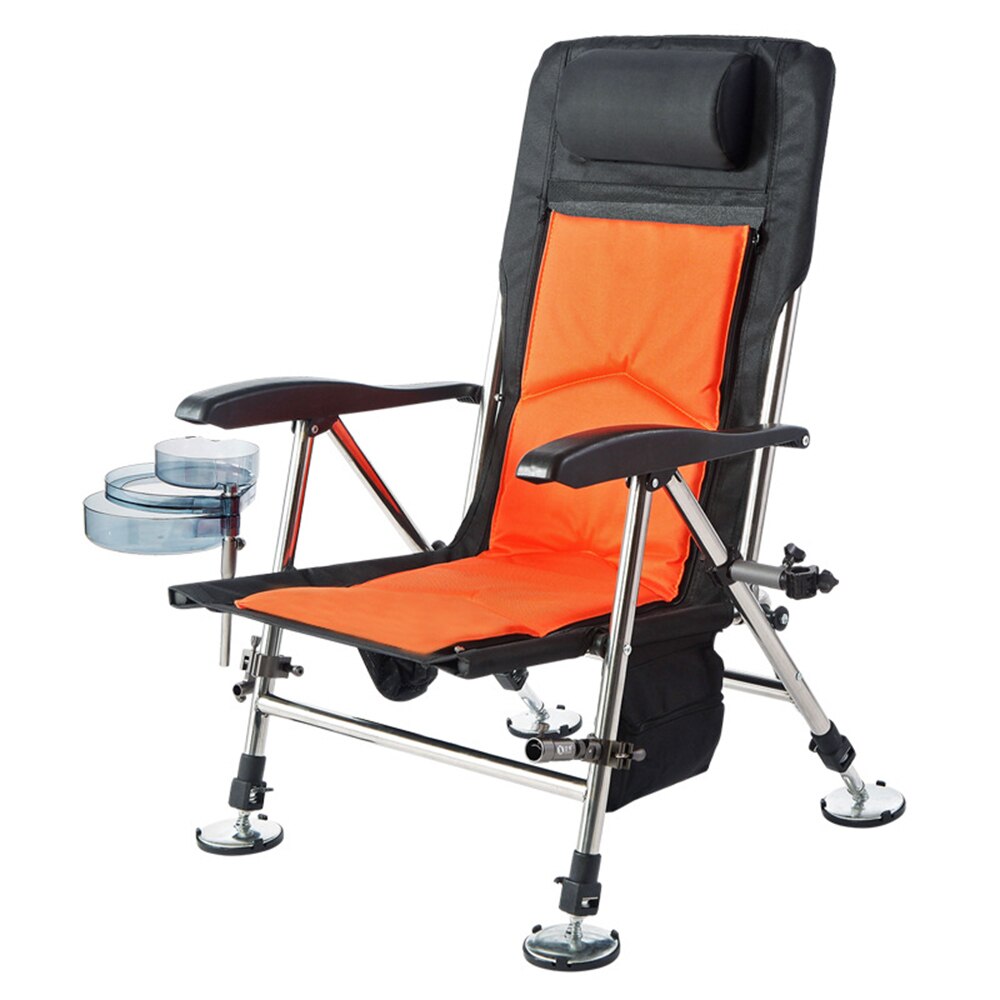 Fishing Chair Beach Chair Outdoor Foldable Fishing Chair Recliner four-leg Adjustable Portable Multifunction Fishing Chair