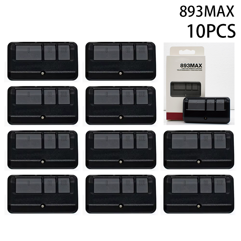 893MAX Universal for 370LM 371LM 372LM 373LM 893LM 971LM 953ESTD 81LM 82LM 83LM 890MAX 850CB Garage Door Opener Remote Control: grey