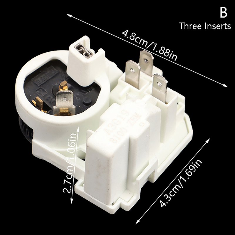Fridge Compressor PTC Relay and Overload Protector Start Relay Connected overload protection relay for shrinking starter: Silver