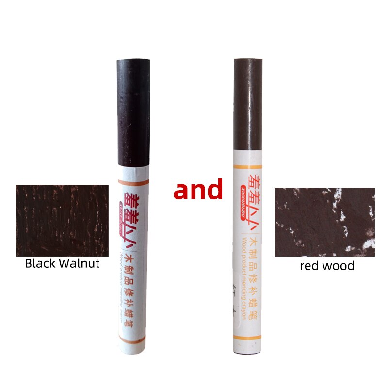 2 pcs set wooden repair crayon floor nail eye hole scratch Crack repair composite repair material: Red
