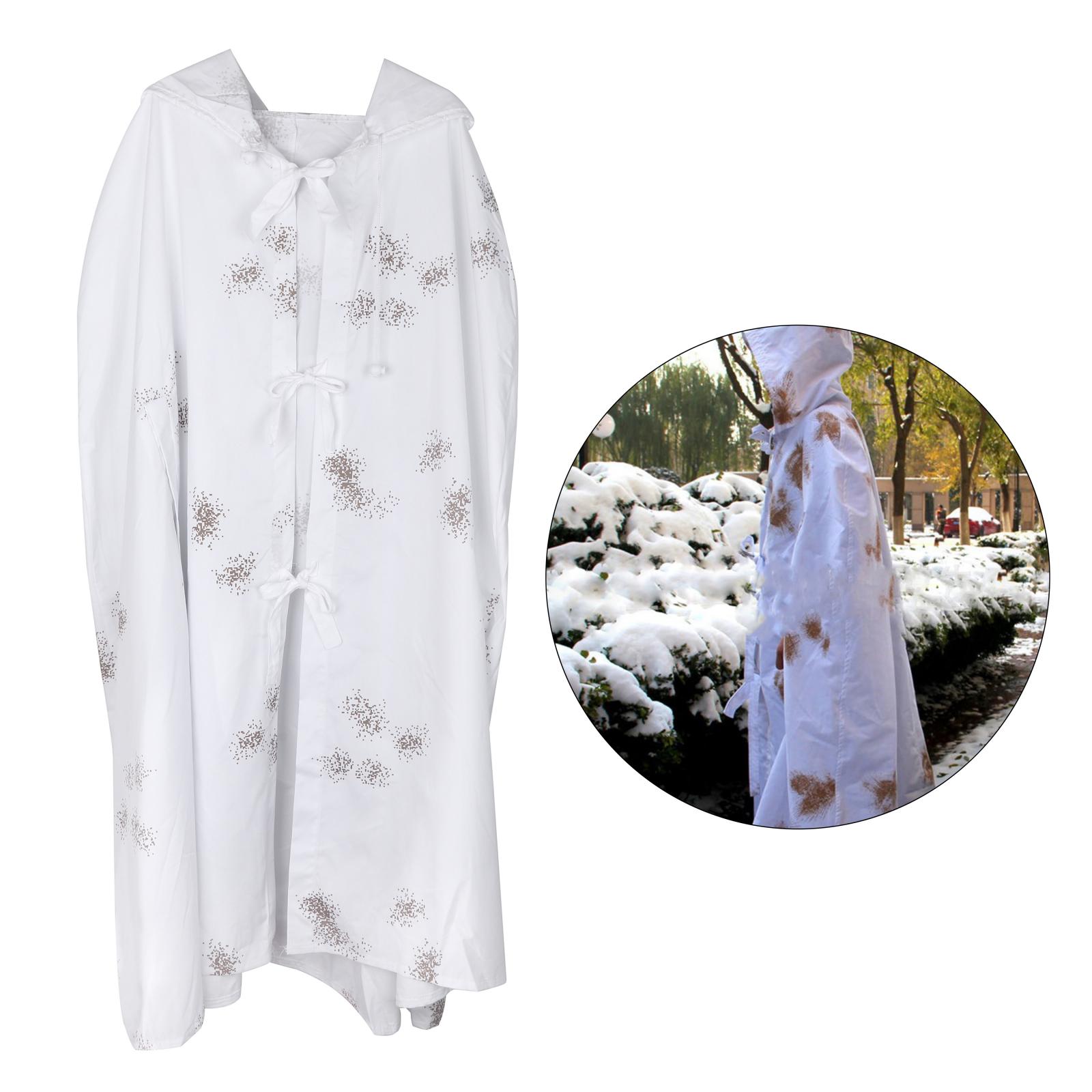 Capa de manto de nieve Premium para exteriores, traje de camuflaje blanco, ropa de