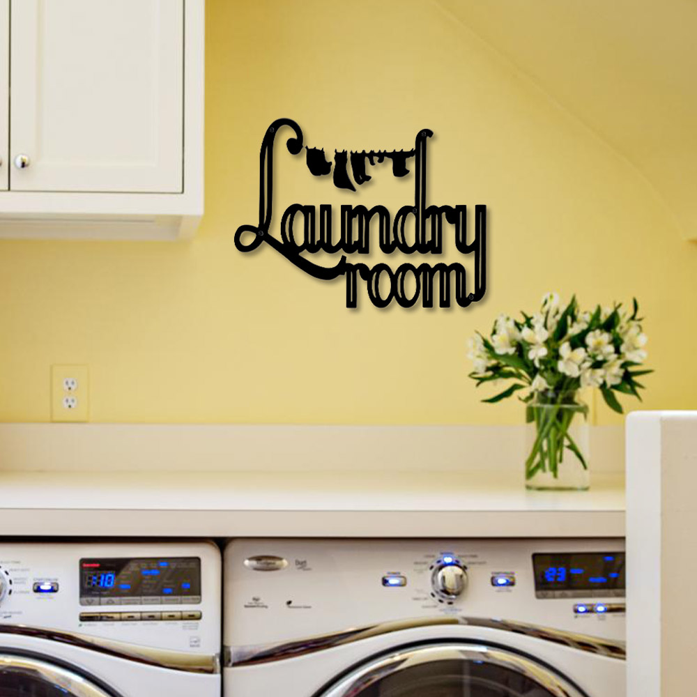 Laundry Room Decor Sign Abstract Metal Wall Art Decoration Living Room Bedroom Versatile Hanging Decor