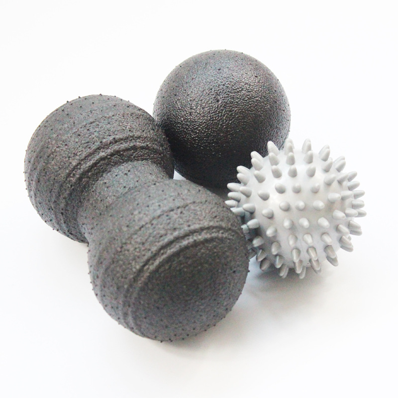 1 sæt slip massagebold sæt yoga rulle spids ryg hånd sensoriske peanut bolde træning fitness bold gym krop sport massager