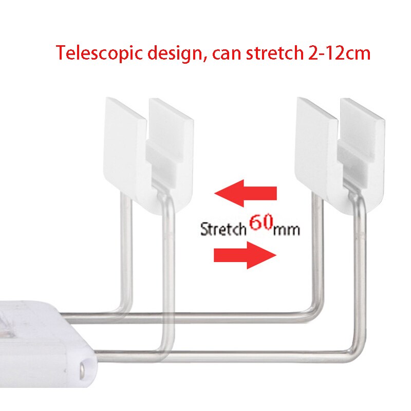 Aquarium Water Aquarium 20-60Cm Water Tank Led Verlichting, wit En Blauw Licht Ultra-Dunne Telescopische Vis Tank Beugel Lichten