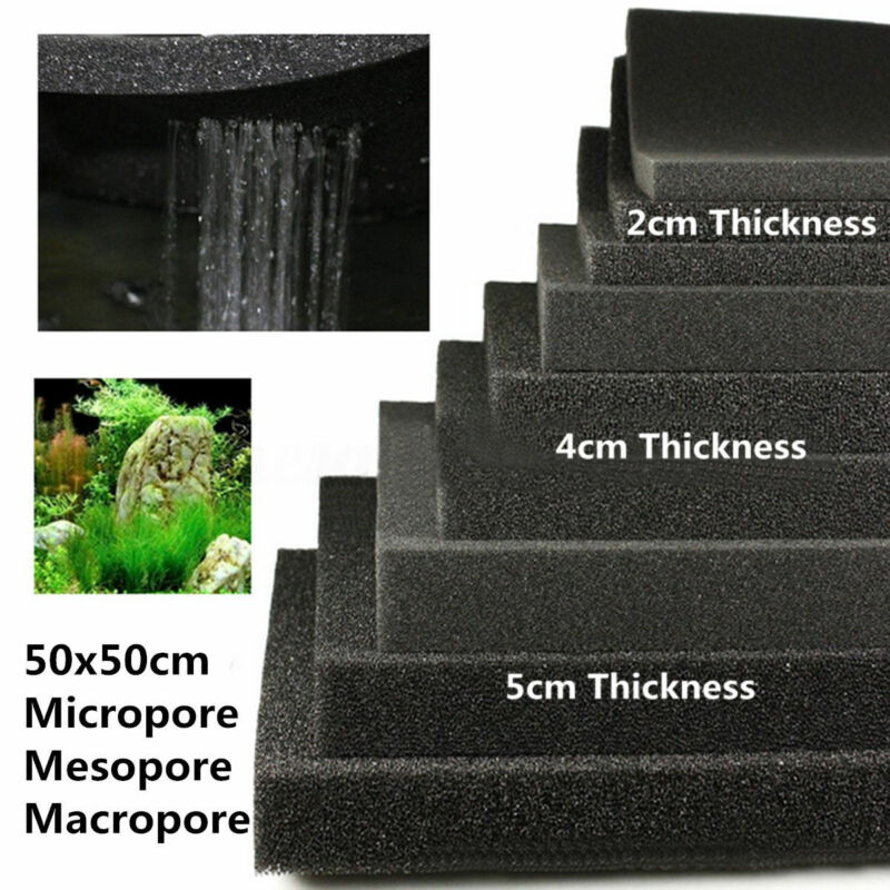 Filtro biológico de algodón de 2/4/5cm 50x50, estanque de espuma para acuario, tanque de peces, almohadilla de esponja, filtro de esponja para el Medio Ambiente de filtración primaria