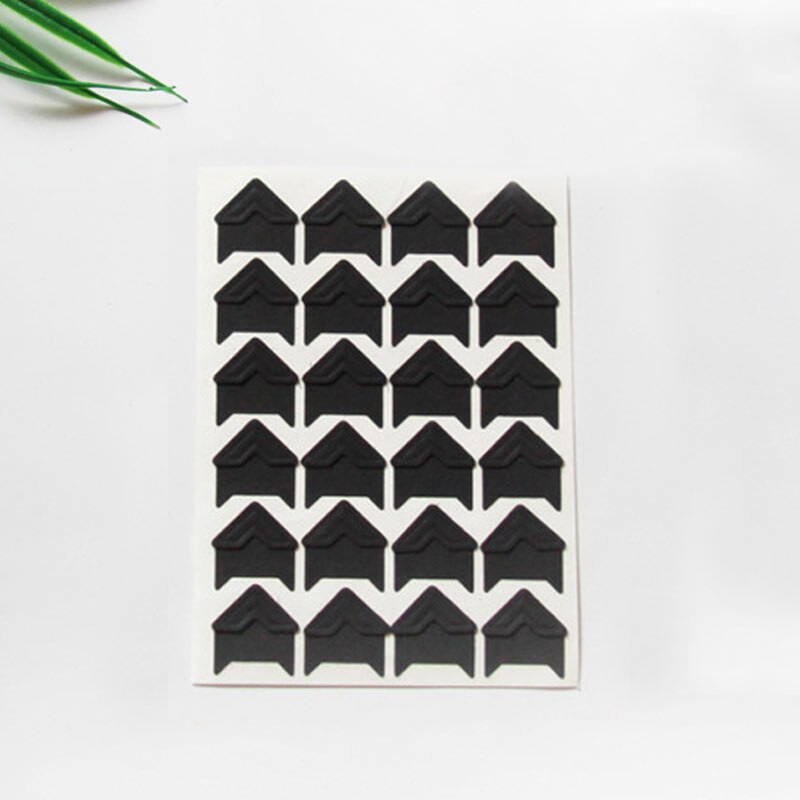 Cadre de décoration Vintage pour bricolage 24 pièces/lot | Autocollants papier populaires pour coin, Scrapbooking pour album Photo, offre spéciale: Pure black