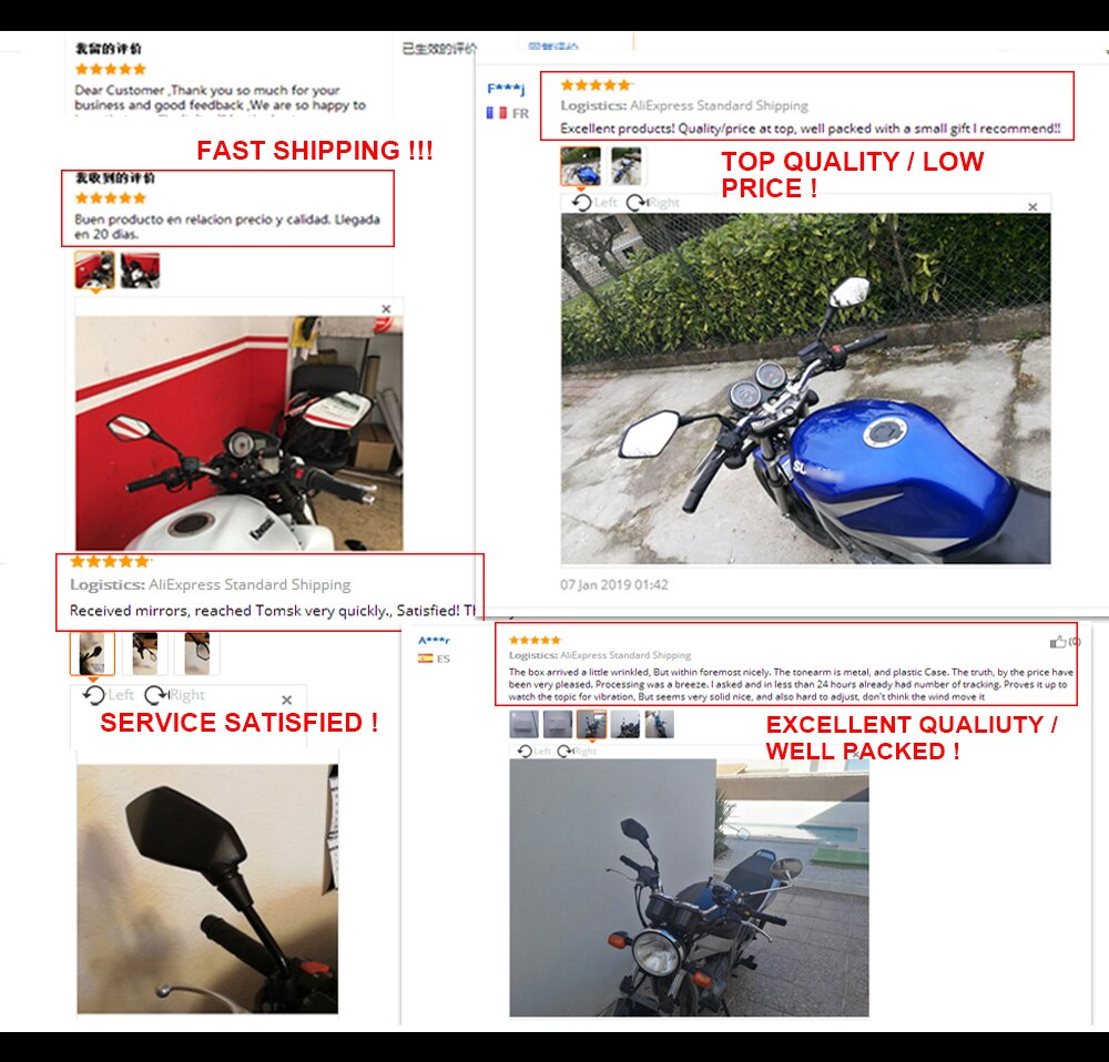 Universal 10mm motorrad spiegel Zubehör Schwarz Side Rückspiegel FÜR piaggio benelli leoncino honda schatten 750 hyosung