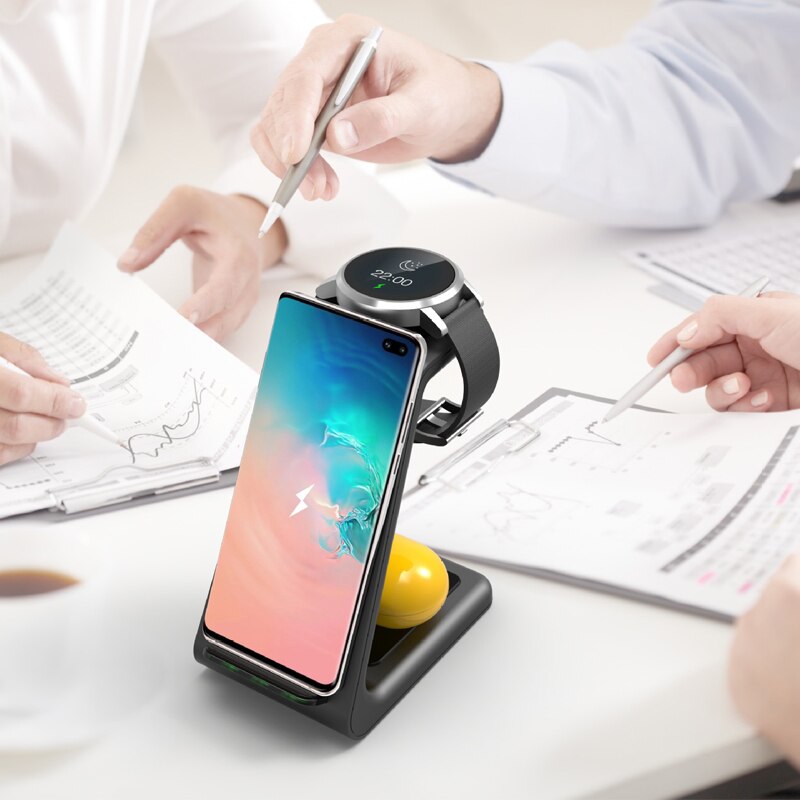 10W Fast Wireless Charger for Samsung S8 S9 S10 plus Wireless Charging for Samsung Watch Active for Samsung Galaxy Buds Charger