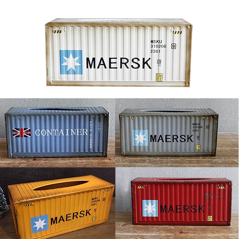 Retro Container Iron Tissue Box Home Car Napkin Paper Container Metal Paper Towel Storage Case Home Decor
