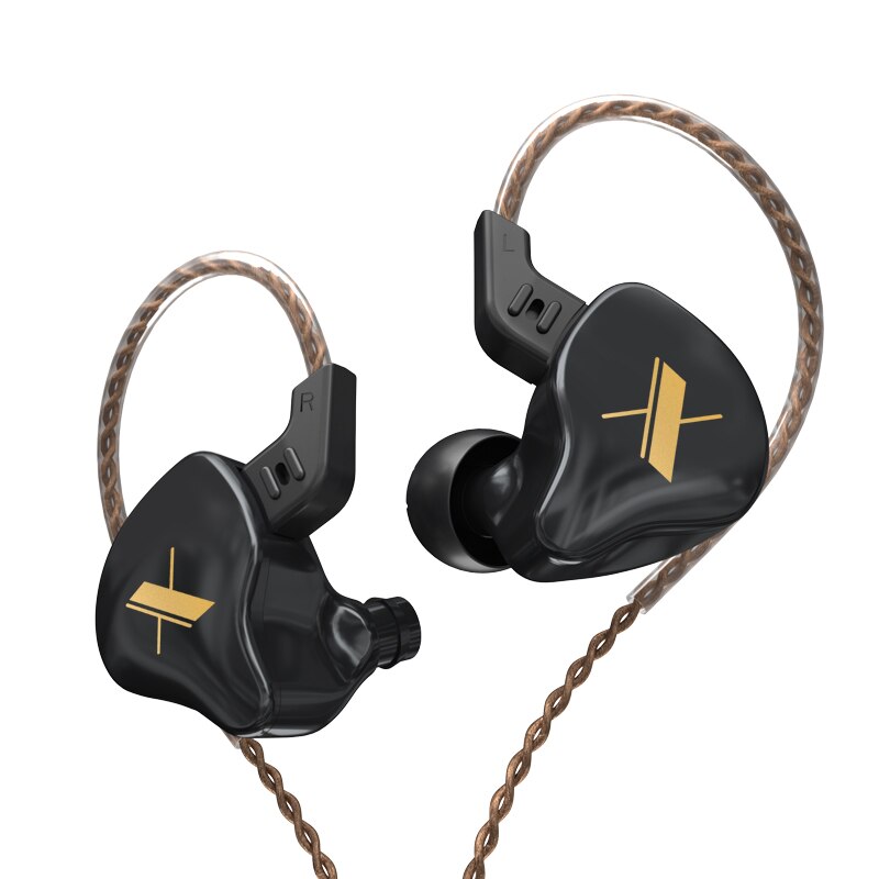 KZ EDX 1DD In Ear auricolari HIFI Bass auricolari Monitor auricolari Sport cuffie con cancellazione del rumore KZ ES4 ZST X ED9 ED12 STM M10 ZS3: black no mic